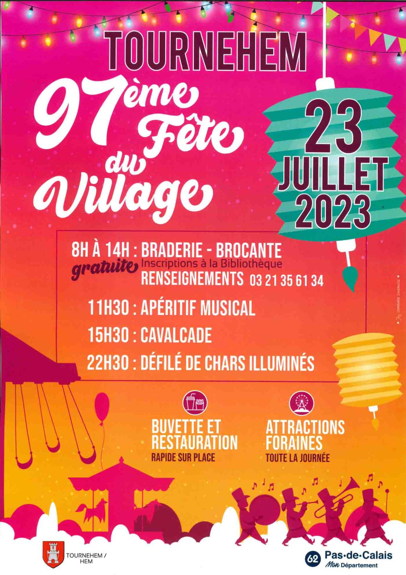 Affiche fete du village