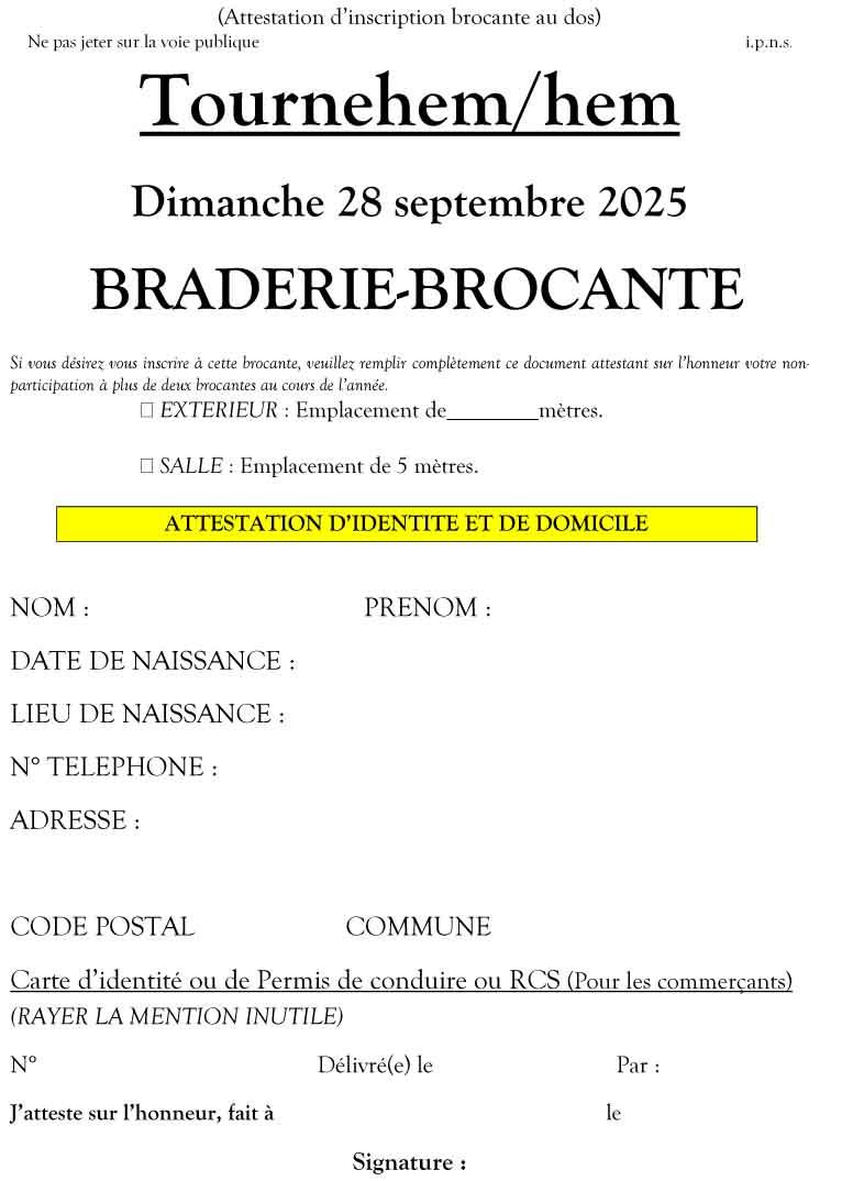 Brocante septembre 2025 2