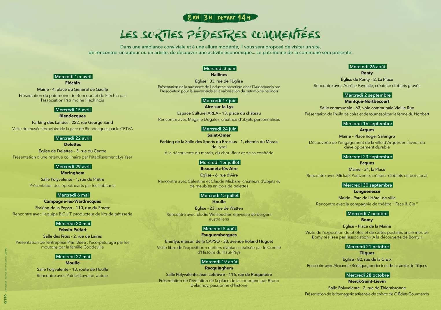 Capso programme randonnees 2026 2