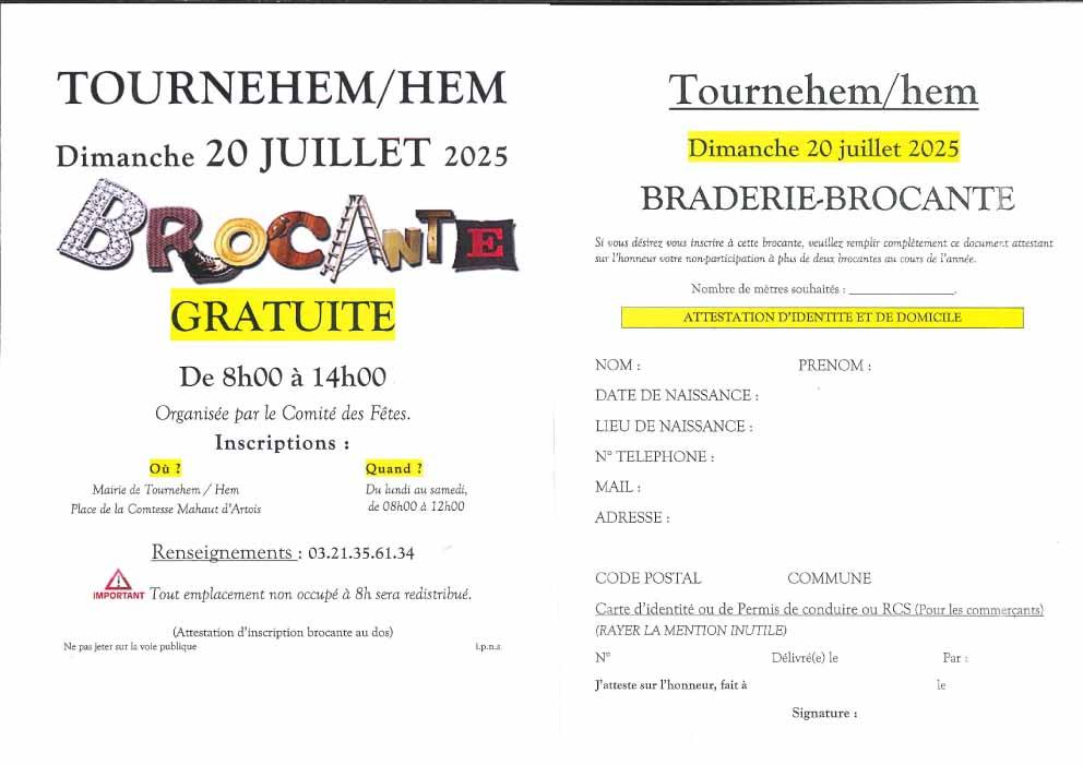 Inscription brocante 1
