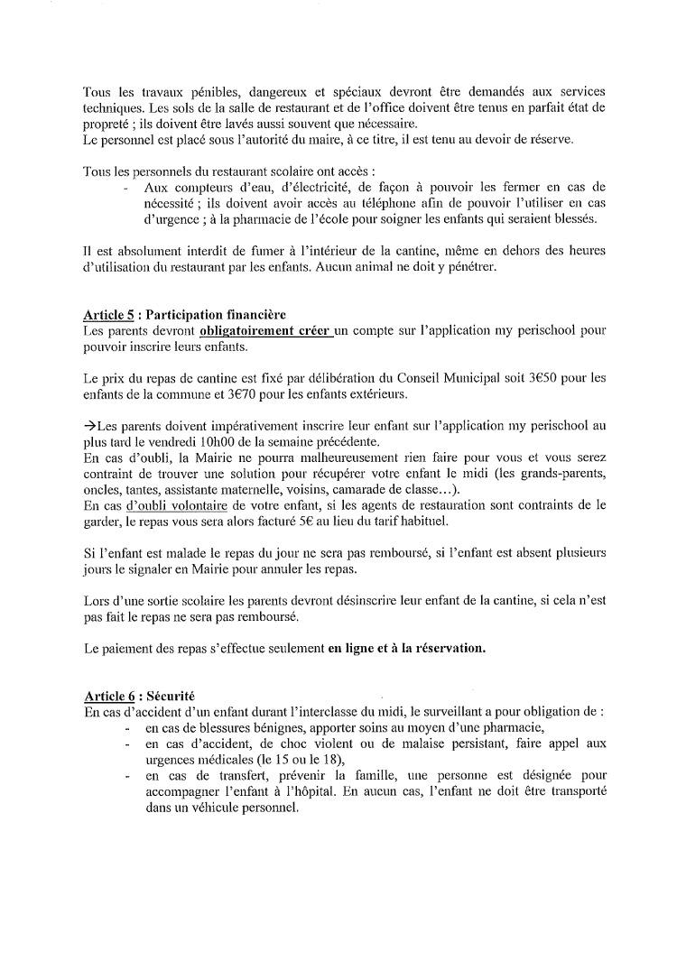 Reglement cantine 2